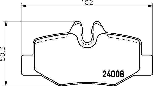 Комплект гальмівних накладок, дискове гальмо, Hella Pagid 8DB355010-661