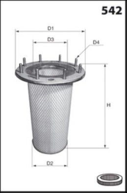 MISFAT Filtre à air secondaire R838