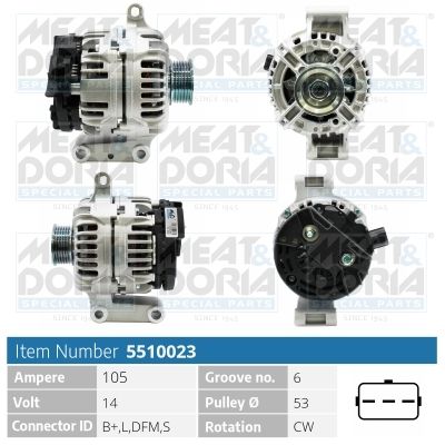 MEAT & DORIA Dynamo / Alternator 5510023