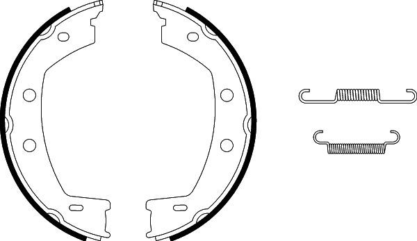 HELLA PAGID 8DA 355 050-801 Brake Shoe Set, parking brake