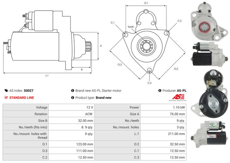 Starter, AS-PL S0027