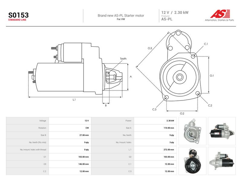 Starter, AS-PL S0153