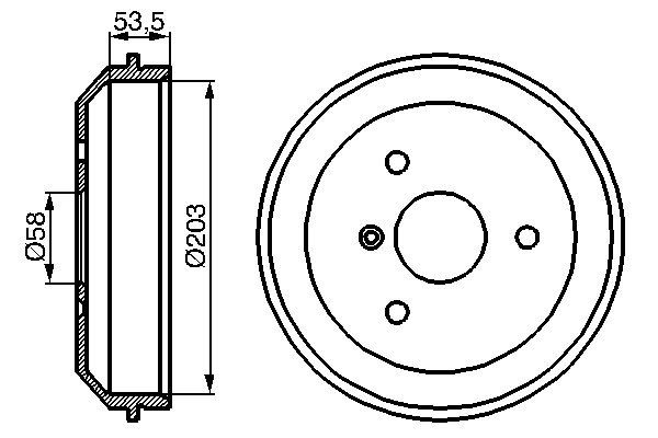 Bosch Brake Drum 0 986 477 103 (0986477103)