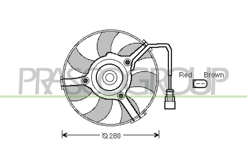 PRASCO ventilátor, motorhűtés AD032F004