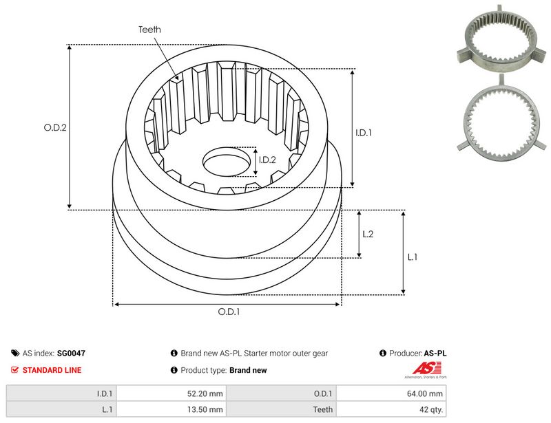 AS-PL SG0047 Repair Kit, starter