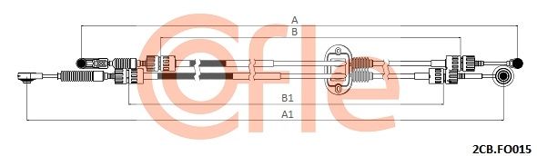 Тросовий привод, коробка передач, Cofle 2CB.FO015