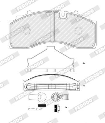 Sada brzdových destiček, kotoučová brzda FCV5209B