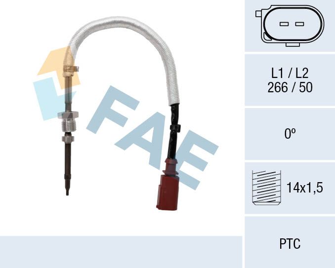 Датчик, температура відпрацьованих газів, Fae 68083