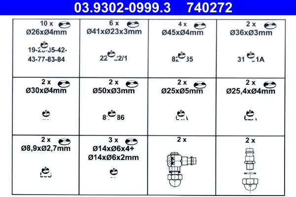 Set etansare, adaptor cuplare (aparat aerisire) 03.9302-0999.3 ATE