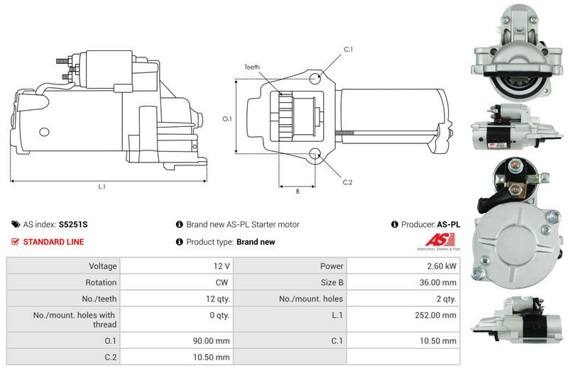 AS-PL S5251S Starter