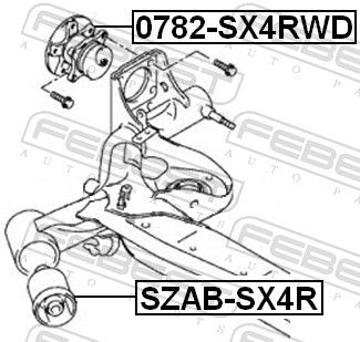 FEBEST 0782-SX4RWD Wheel Hub