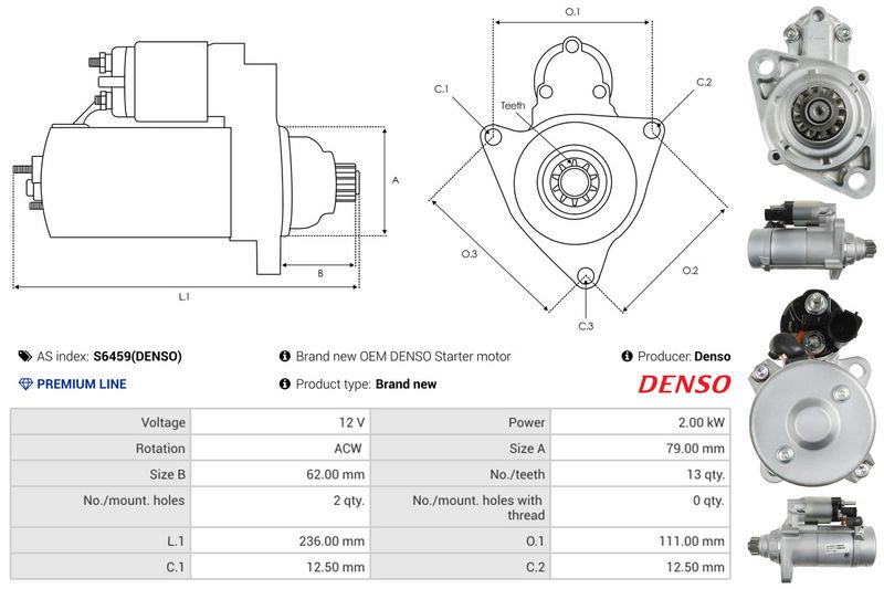 AS-PL S6459(DENSO) Starter