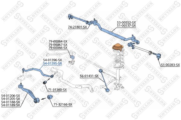STELLOX 54-01395-SX Control/Trailing Arm, wheel suspension