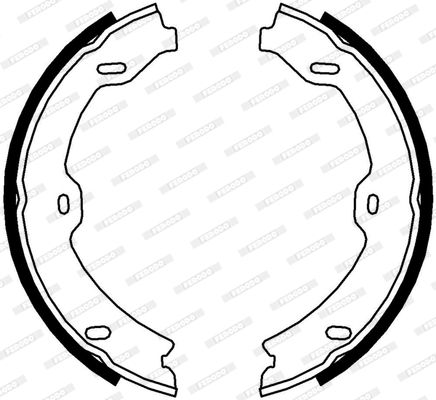 Комплект гальмівних колодок, стоянкове гальмо, Ferodo FSB4002