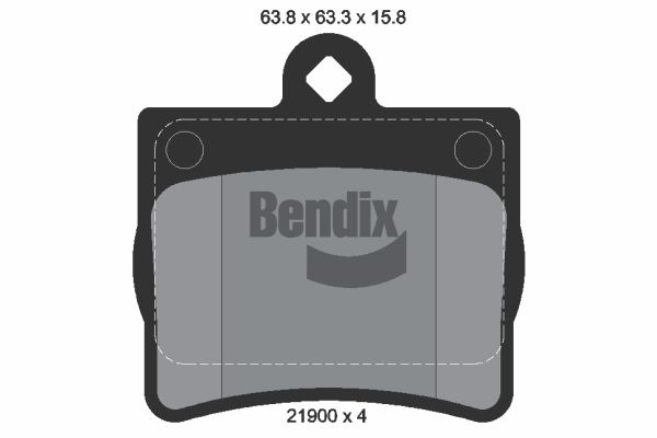 BENDIX Braking fékbetétkészlet, tárcsafék BPD1860