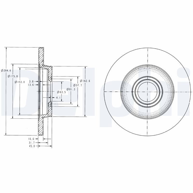 Гальмiвнi диски Delphi BG3416