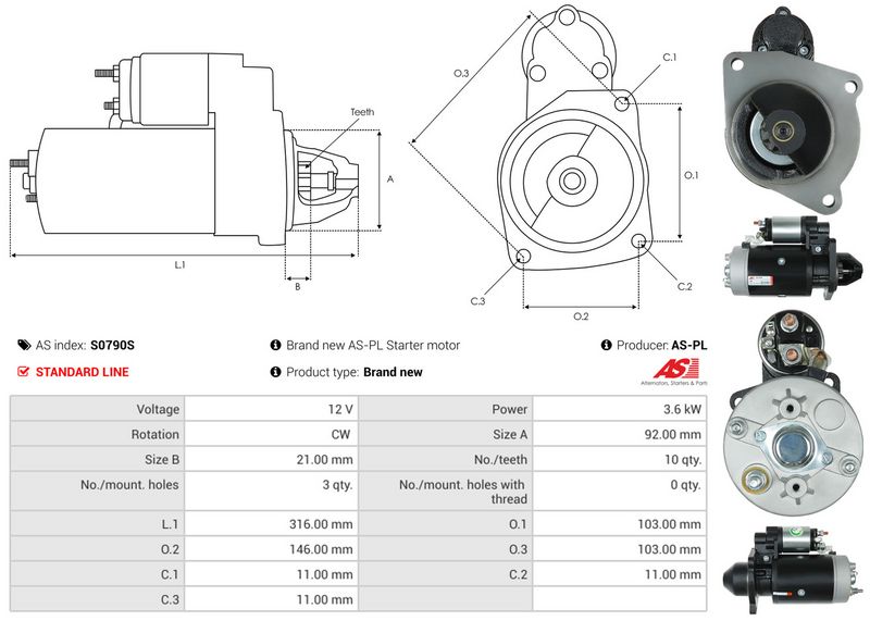 AS-PL S0790S Starter