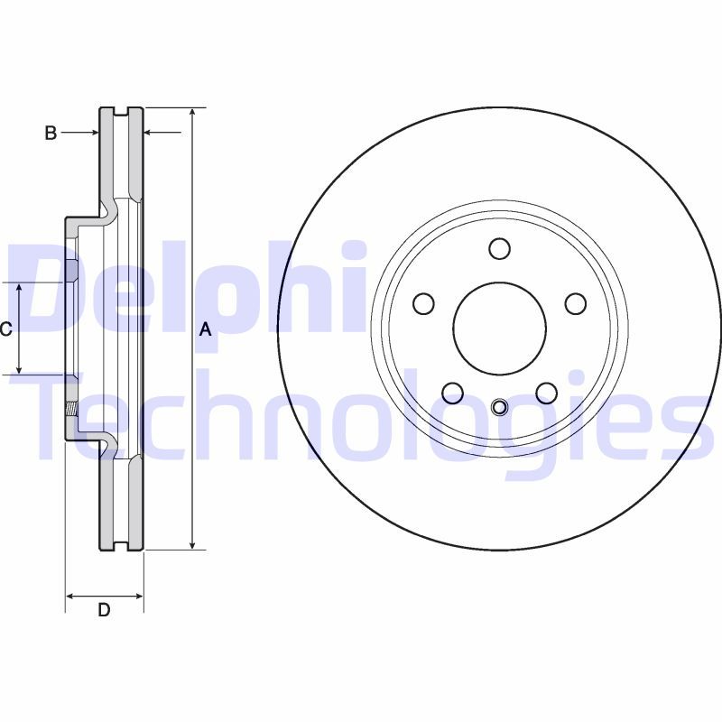 DELPHI FORD тормозной диск MONDEO V 14-