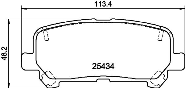 HELLA HONDA Гальмівні колодки задні ODYSSEY 3.5 10-, PILOT 3.5 08-, ACURA