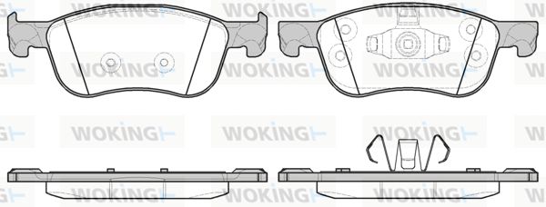 Комплект гальмівних накладок, дискове гальмо, Woking P16763.00