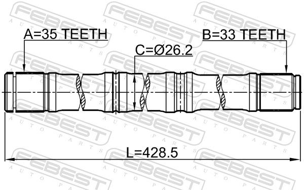 FEBEST 0212-MR20CVT4WD Drive Shaft