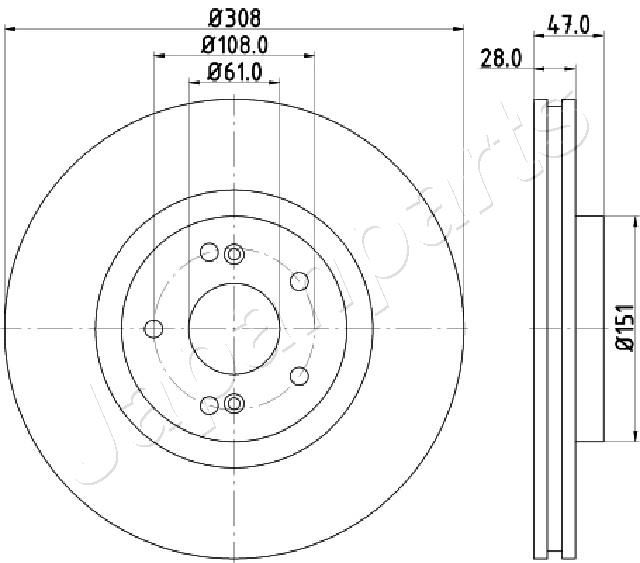 JAPANPARTS RENAULT диск гальмівний передній Laguna 01-