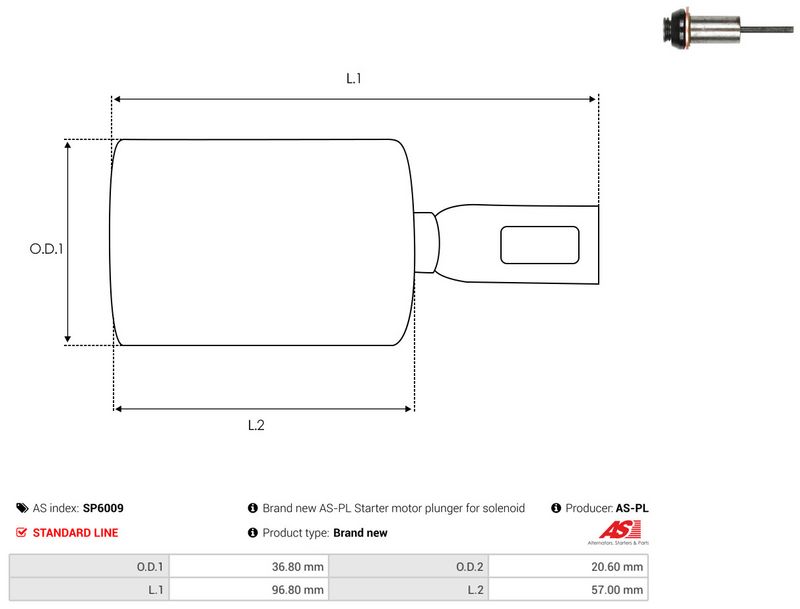 Remondikomplekt, Starter, AS-PL SP6009