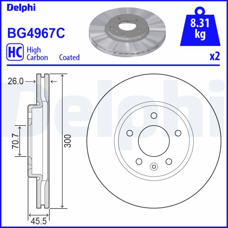 Delphi Brake Disc BG4967C