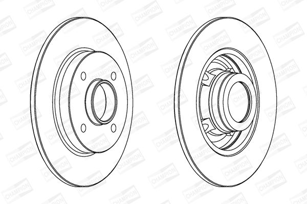CHAMPION CITROEN диск тормозной задн.C3,C4 Peugeot 207,307