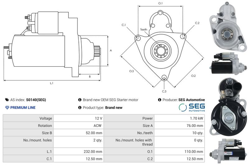 AS-PL S0140(SEG) Starter