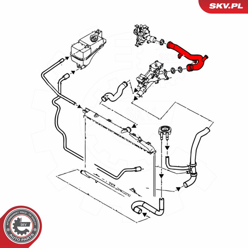 ESEN SKV 43SKV784 Coolant Pipe