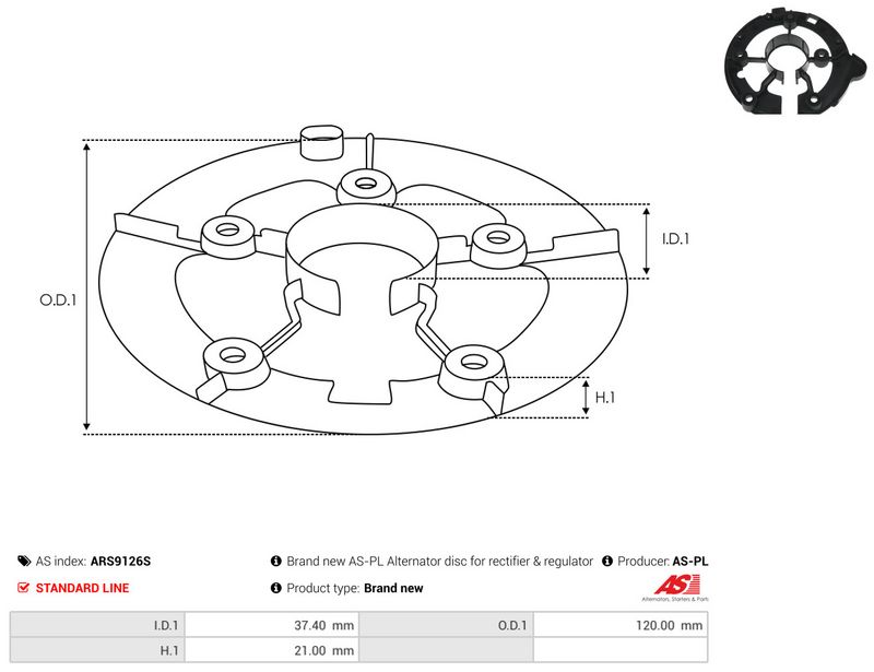 AS-PL ARS9126S Repair Set, alternator