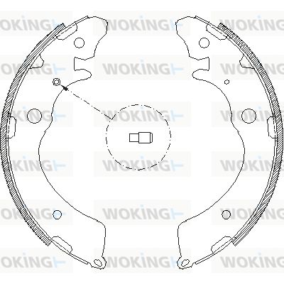 Комплект гальмівних колодок, Woking Z4383.00