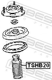 FEBEST TSHB20 Dust Cover Kit, shock absorber