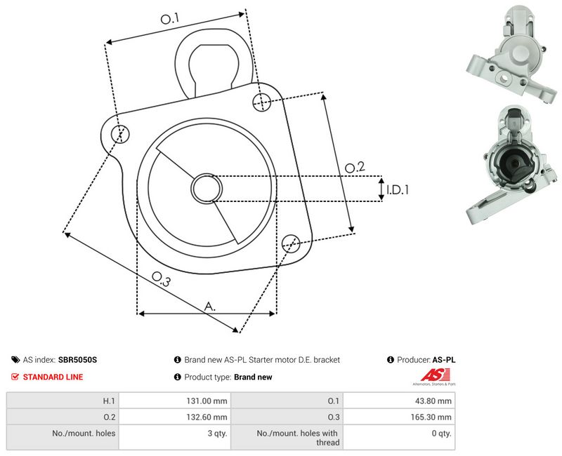 AS-PL SBR5050S Starter Lid, carburettor
