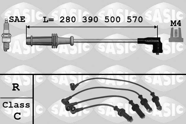 SASIC gyújtókábelkészlet 9280003