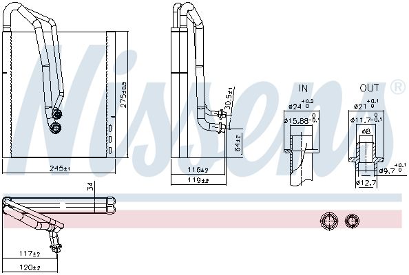 NISSENS 92305 Evaporator, air conditioning