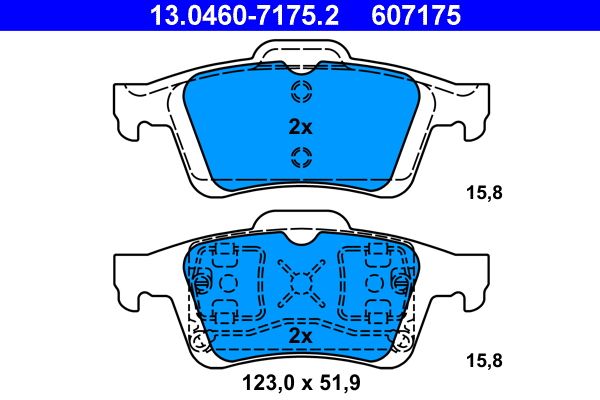 Set placute frana,frana disc 13.0460-7175.2 ATE