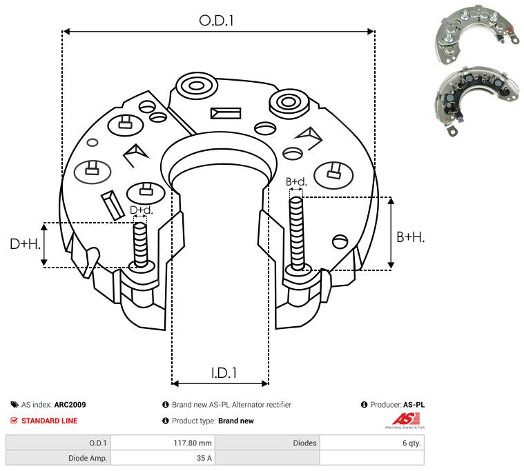 AS-PL ARC2009 Rectifier, alternator