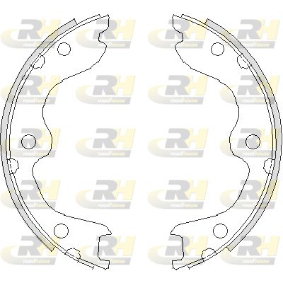 Комплект гальмівних колодок, стоянкове гальмо, Roadhouse 473800