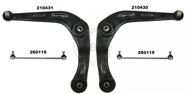Ремонтний комплект, поперечний важіль підвіски, A.B.S. 219903
