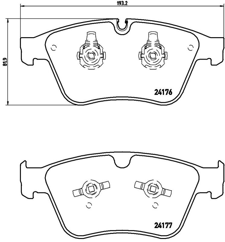 Piduriklotsi komplekt, ketaspidur, BREMBO P 50 105