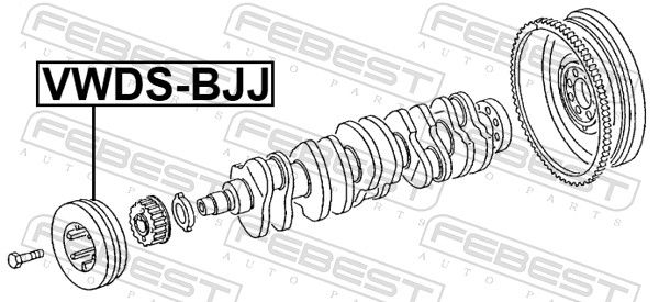 Шків, колінчатий вал, Febest VWDS-BJJ