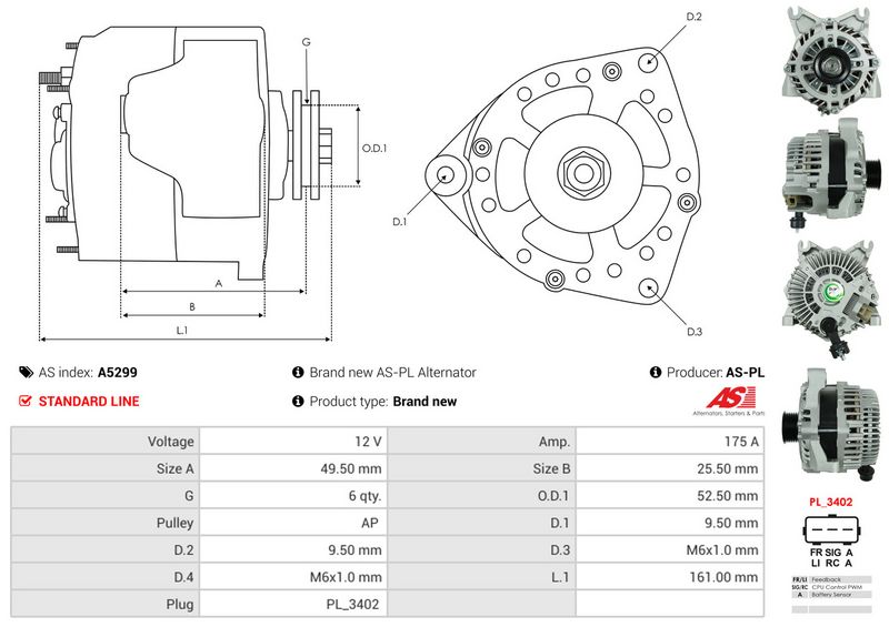 AS-PL A5299 Alternator