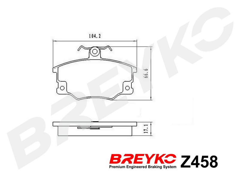 DAVID VASCO Z458 Brake Pad Set, disc brake