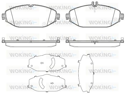 Комплект гальмівних накладок, дискове гальмо, Woking P17183.00