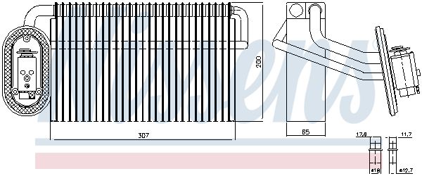 NISSENS 92322 Evaporator, air conditioning