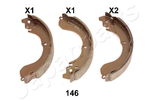 Комплект гальмівних колодок, Japanparts GF-146AF