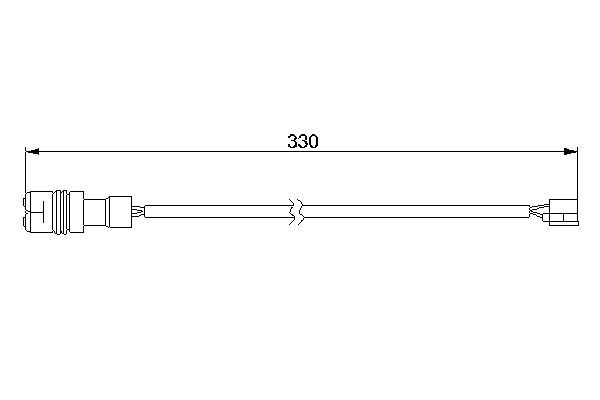 Bosch Warning Contact, brake pad wear 1 987 474 996