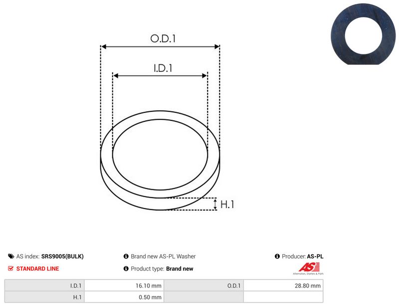 AS-PL SRS9005(BULK) Repair Set, alternator